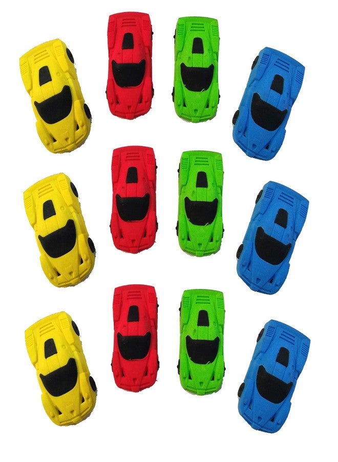Shree Technesh Car Shaped Multicolor Eraser for Kids, Set of 12 pcs - Image 1